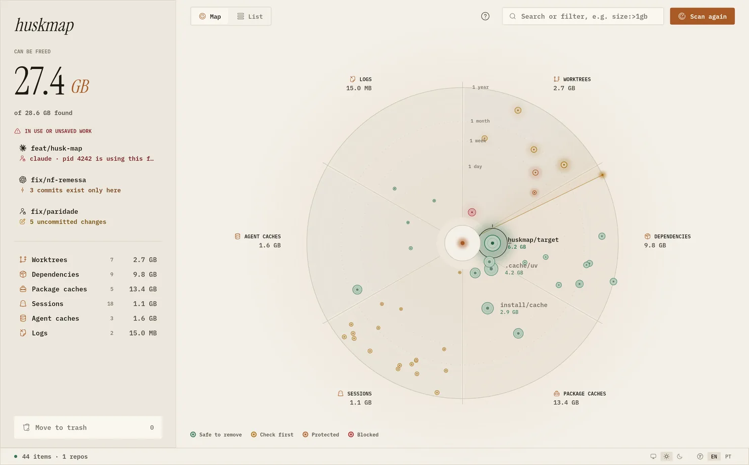 huskmap in the light theme